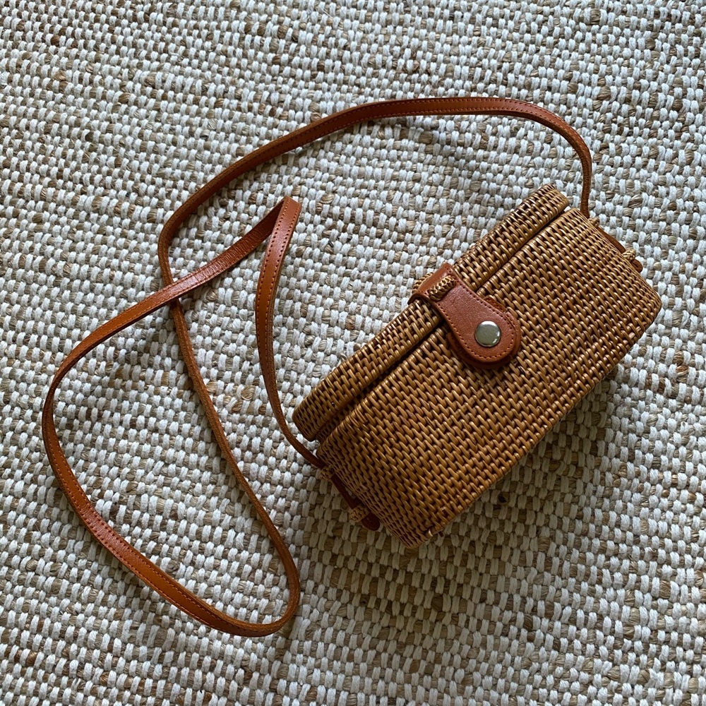 Faithfully the Brand Rattan Mini Crossbody